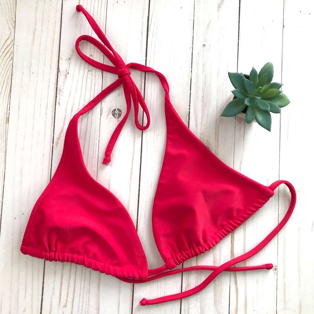 Raspberry Red Bikini Bra Top Size L